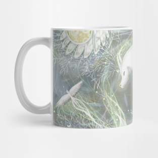 Fabulous heroes and animals, fairytale plants in lights Mug